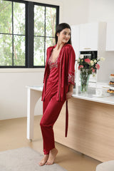 Femora  Gown Set 4101 - Maroon