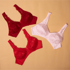 Blossom 003 – Padded Lace Bra in Chic Colours