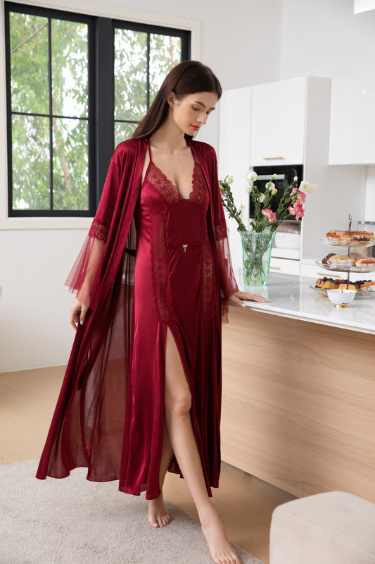 Femora  Gown Set 3905 - Maroon