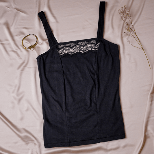 Camisole 002 Top For Women, Girls (Black, Skin, White)